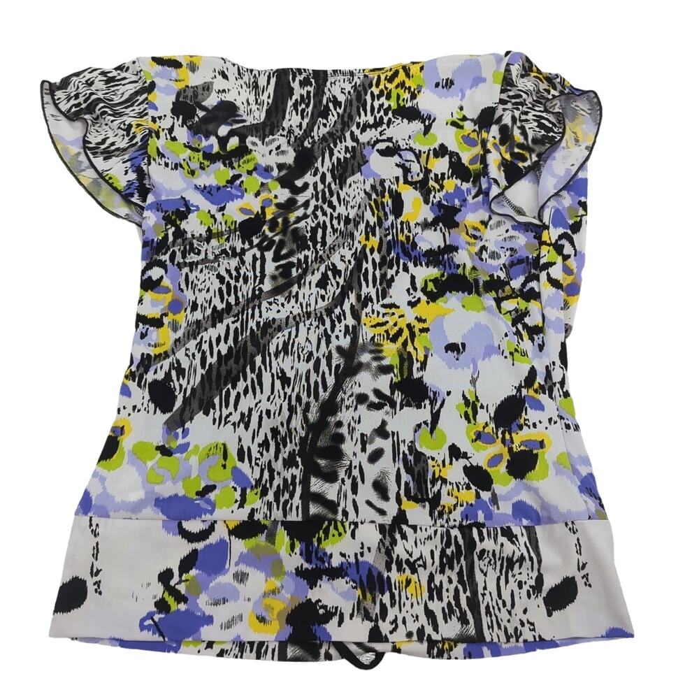NWT IZ Byer California Polyester Blend Blouse Womens XL Floral - Picture 3 of 6
